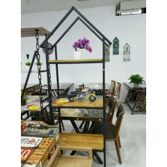 勝芳家具 批發(fā)鐵藝花架 實木花架 創(chuàng)意多功能花架  歐式木質(zhì)花架  景祥家具