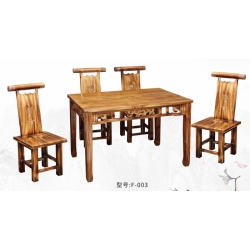 勝芳原生態(tài)火燒木家具批發(fā) 主題酒店桌椅 實木餐桌餐椅批發(fā) 桌面 戶外實木餐桌椅 原生態(tài)酒店家具 酒店家具 和合家具
