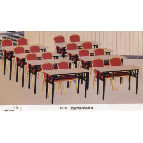 勝芳快餐桌椅批發(fā) 餐廳家 休閑桌椅  雙層彈簧架套餐桌椅 餐廚家具 寶藝家具