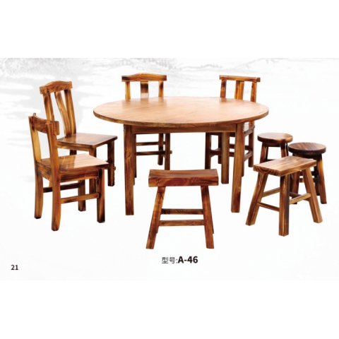勝芳原生態(tài)火燒木家具批發(fā) 主題酒店桌椅 實(shí)木餐桌餐椅批發(fā) 桌面 戶外實(shí)木餐桌椅 原生態(tài)酒店家具 酒店家具和合家具