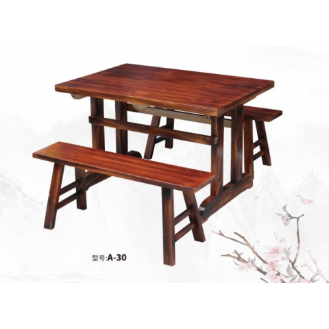 勝芳原生態(tài)火燒木家具批發(fā) 主題酒店桌椅 實(shí)木餐桌餐椅批發(fā) 桌面 戶外實(shí)木餐桌椅 原生態(tài)酒店家具 酒店家具和合家具
