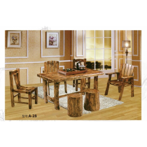 勝芳原生態(tài)火燒木家具批發(fā) 主題酒店桌椅 實(shí)木餐桌餐椅批發(fā) 桌面 戶外實(shí)木餐桌椅 原生態(tài)酒店家具 酒店家具和合家具