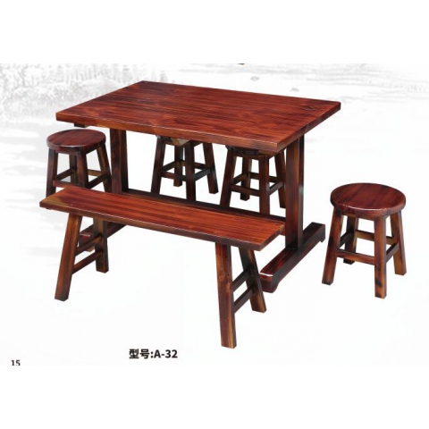 勝芳原生態(tài)火燒木家具批發(fā) 主題酒店桌椅 實(shí)木餐桌餐椅批發(fā) 桌面 戶外實(shí)木餐桌椅 原生態(tài)酒店家具 酒店家具和合家具