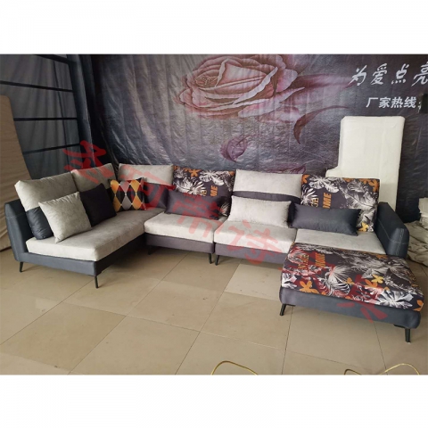 勝芳沙發(fā)批發(fā) 香河沙發(fā)  布藝沙發(fā) 彩色布藝沙發(fā) L型轉角貴妃組合 科技布 高密度海綿 羽絨包 圣珂蒂詩家具