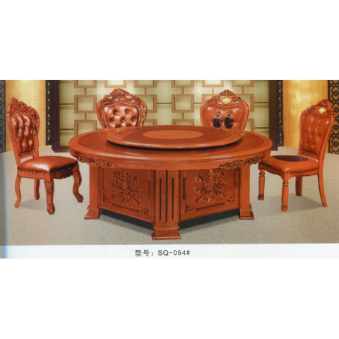 勝芳餐桌批發(fā) 酒店餐桌 轉(zhuǎn)盤 多人 餐館  飯店 桌子 餐廳 包間 包廂 酒店家具 雙全實木家具