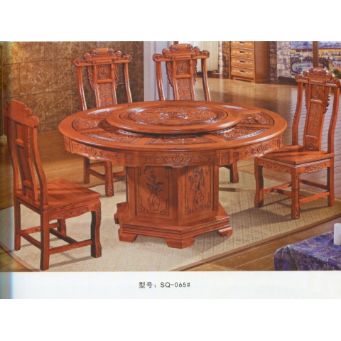 勝芳餐桌批發(fā) 酒店餐桌 轉(zhuǎn)盤 多人 餐館  飯店 桌子 餐廳 包間 包廂 酒店家具 雙全實木家具