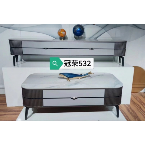 勝芳茶幾電視柜批發(fā)，巖板茶幾電視柜，玻璃茶幾電視柜，板式茶幾電視柜，輕奢家具，時(shí)尚家具，客廳家具，歐式家具，組合家具，冠榮家具！