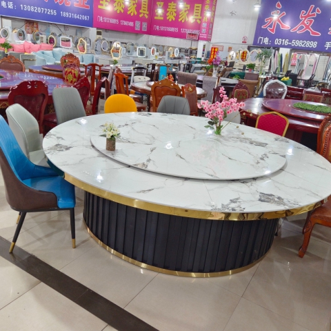 巖板餐桌 電動輕奢巖板圓桌   酒店電動圓桌   酒店電動轉桌  飯店電動圓桌  飯店電動圓桌