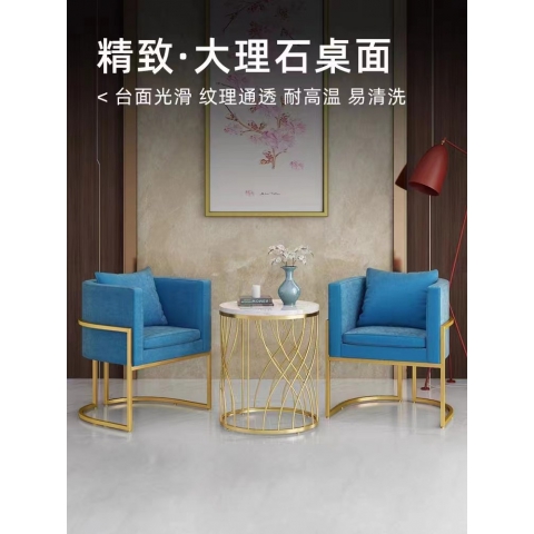 勝芳休閑輕奢桌椅批發(fā)，咖啡桌椅，網(wǎng)紅桌椅，洽談，接待桌椅，鈦金桌椅，北歐鈦金桌椅，正尚家具