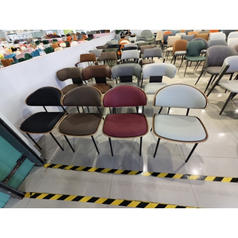 勝芳家具批發(fā) 輕奢家用餐椅 靠背椅 餐椅 咖啡休閑椅 軟包椅  皮革椅 現(xiàn)代 酒店椅子 銘達(dá)家具