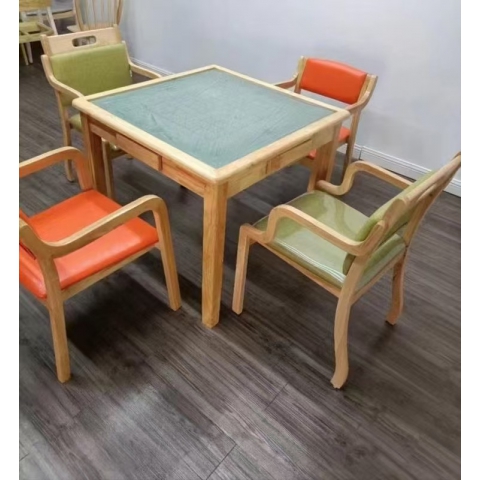 勝芳中式桌椅 正方形手動(dòng)家用椅 象棋 棋牌 撲克 麻將桌椅 實(shí)木兩用麻將桌椅 華龍家具批發(fā)