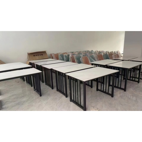 勝芳酒店家具 長(zhǎng)條桌 酒店長(zhǎng)條桌 快餐桌 巖板桌 酒店桌 桌子 酒店餐桌 丹林家具