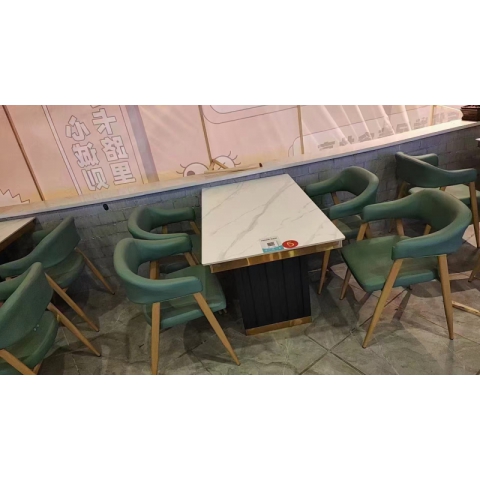 勝芳酒店家具 長(zhǎng)條桌 酒店長(zhǎng)條桌 快餐桌 巖板桌 酒店椅 快餐椅 酒店桌 桌子 酒店餐桌 丹林家具