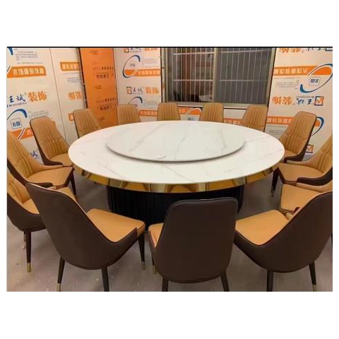 勝芳酒店桌批發(fā) 酒店圓桌 大圓桌 巖板圓桌 丹林家具