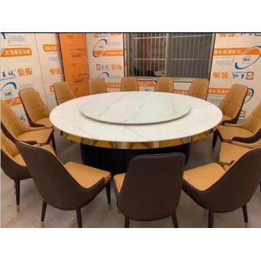 勝芳酒店桌批發(fā) 酒店圓桌 大圓桌 巖板圓桌 丹林家具